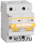 Автоматический выключатель ВА 47-100 2Р 25А 10 кА  х-ка С ИЭК