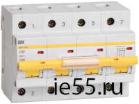 Автоматический выключатель ВА47-100 4Р 100А 10кА х-ка D ИЭК