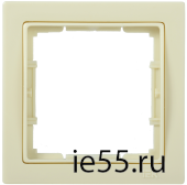 РУ-1-БК Рамка 1 мест. квадратная BOLERO Q1 кремовый IEK