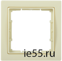 РУ-1-БК Рамка 1 мест. квадратная BOLERO Q1 кремовый IEK