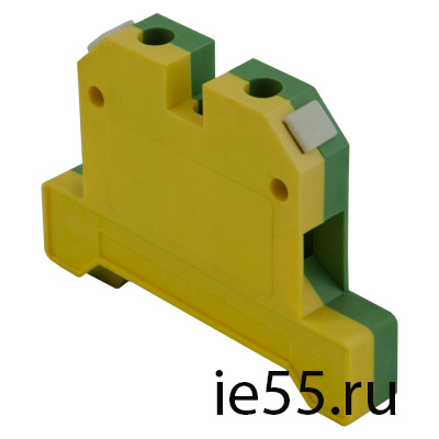 Зажим клеммный(наборный) на DIN-рейку ж/зел ЕК - 6 мм ( 20шт/уп)