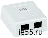 ITK Настенная инф. розетка RJ45, кат.5Е UTP, 2-порта