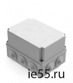 Коробка распаячная для наружного монтажа, 10 гермовводов, 190х140х120мм,  IP44 серая (CHI 101003312