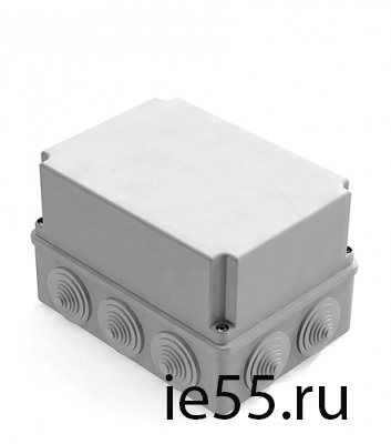Коробка распаячная для наружного монтажа, 10 гермовводов, 190х140х120мм,  IP44 серая (CHI 101003312