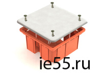 Коробка распаячная  для скрытого монтажа в кирпичных стенах 92х92х40мм оранжевая (CHINT)