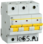 Автоматический выключатель ВА47-150 3Р 80А 15кА х-ка D IEK