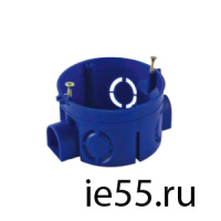 Коробка установочная D68x42мм  для скрытого монтажа в кирпичных стенах черная (с самореза 101003282