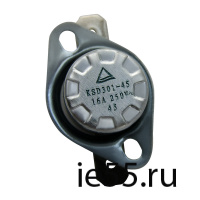 Термостат KSD301A-A324, 250B/16A, 45 С