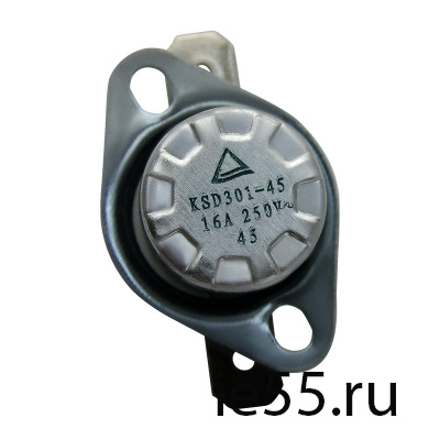Термостат KSD301A-A324, 250B/16A, 45 С