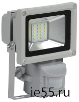 Прожектор СДО 05-10Д(детектор)светодиодный серый SMD IP44 IEK
