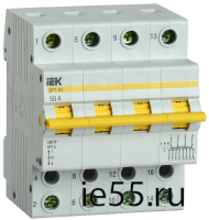 Выключатель-разъединитель трехпозиционный ВРТ-63 4P 50А IEK