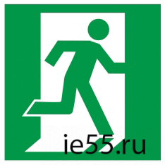 Самокл. этик. 50х50мм "Выход здесь" (правосторонний)