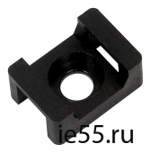 Площадка ПМ 22х16х5мм под винт черная (100шт) IEK