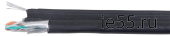 Каб. в. п. F/UTP кат. 5E 4 пары LDPE 1м трос чер. GENERICA