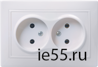 РС12-2-КБ Роз. 2мес. без з/к и з/ш 10А кер. КВАРТА бел. IEK