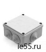 Коробка распаячная для наружного монтажа, RAL 7035, 6 гермовводов, 100х100х50мм, IP44 сер 101003306