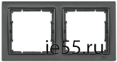 РУ-2-БА Рамка 2 мест. квадратная BOLERO Q1 антрацит IEK
