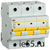 Автоматический выключатель ВА47-150 3Р 63А 15кА х-ка C IEK