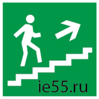 Самокл. этик. 150х150мм "Напр.к эвак.вых.по лест.напр.вверх"
