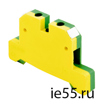 Зажим клеммный(наборный) на DIN-рейку ж/зел ЕК - 4 мм ( 20шт/уп)