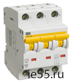 Автоматический выключатель ВА 47-60 3Р 50А 6 кА  х-ка B IEK