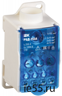 Распределительный блок на DIN-рейку РБД-250А