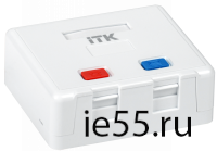 ITK Корпус настенной розетки для 2 мод. Keystone Jack