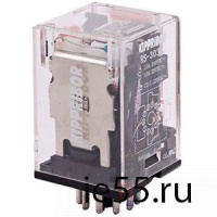 Реле промежуточное RS-307AL 3-конт., 220VAC, 10А/250VAC, мех. индикатор, LED-индикатор