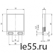 Отражатель для оптического датчика рефлекторного OR51-S D51