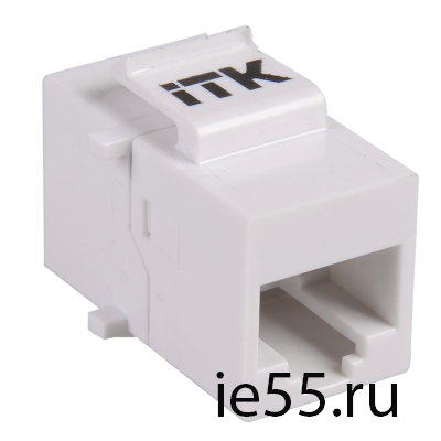 ITK Проходной адаптер кат.5E UTP, RJ45-RJ45, тип Keystone Jack
