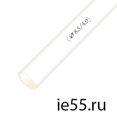 Термоусадочная трубка d. 10,0 белая (100 м./уп)