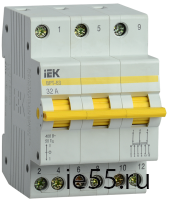 Выключатель-разъединитель трехпозиционный ВРТ-63 3P 32А IEK
