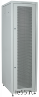 ITK Шкаф LINEA E 42U 600х1000мм двери 2шт перф. и метал. сер