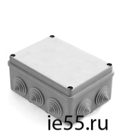 Коробка распаячная для наружного монтажа, 10 гермовводов, 150х110х70мм,  IP55 серая (CHIN 101003309