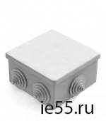 Коробка распаячная для наружного монтажа, 6 гермовводов, 85х85х40мм, IP44 серая (CHINT)
