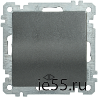 ВС10-1-3-Б Выключатель 1 клав. пер. 10А BOLERO антрацит IEK