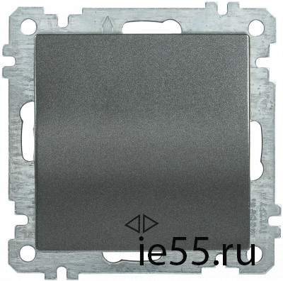 ВС10-1-3-Б Выключатель 1 клав. пер. 10А BOLERO антрацит IEK