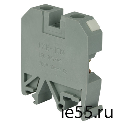 Зажим клеммный(наборный) на DIN-рейку JXB -10 мм  ЭН (50шт.)