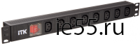 ITK PDU 8 розеток C13 с LED выкл,1U, шнур 2м вилка нем.ст