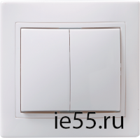 ВС10-2-0-КБ Выкл. 2кл 10А керам. КВАРТА бел. IEK