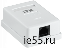 ITK Настенная инф. розетка RJ45 кат. 6 UTP 1-порт