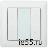 Панель управления DALI (2 адреса) 4 кнопки пластик белый IEK