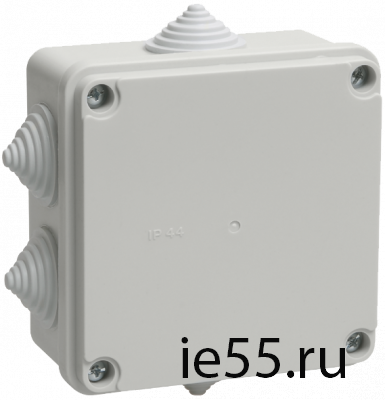 Коробка КМ41234 распаячная для о/п 100х100х50 мм IP55 (RAL7035, 6 гермовводов)