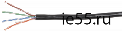 Каб. в. п. U/UTP кат. 5E 4 пары LDPE 1м чер. (100м) GENERICA