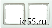 РУ-2-ББ Рамка 2 мест. квадратная BOLERO Q1 белый IEK