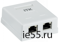 ITK Настенная инф. розетка RJ45 кат. 6 FTP 2-порт