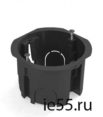 Коробка установочная  D65x45мм  для скрытого монтажа в кирпичных стенах (с саморезами), с 101003286