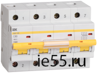 Автоматический выключатель ВА 47-100 4Р 40А 10 кА  х-ка С ИЭК