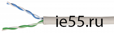 Каб. в. п. U/UTP CCA кат. 5 2 пары PVC 305м серый GENERICA