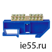 Шина нулевая TS-0609C 6*9  8 ways с изолятором син